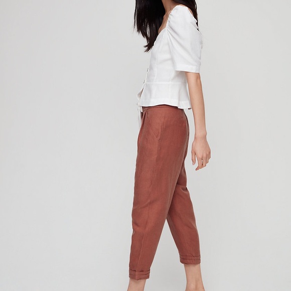 Aritzia wilfred allant rust pant sz 2 worn once - Picture 8 of 8
